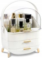 SZKATUŁKA ORGANIZER SZAFKA KUFEREK NA KOSMETYKI KOSMETYCZKA DAMSKA F9 BIAŁA