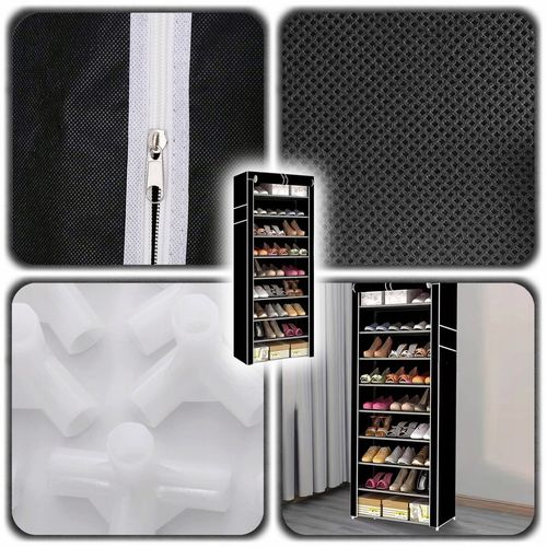 SZAFKA MATERIAŁOWA NA BUTY UBRANIA REGAŁ PÓŁKA GARDEROBA 9 PÓŁEK DUŻA na Arena.pl