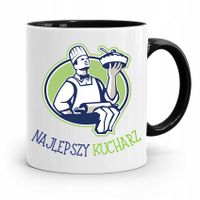 Kubek Czarny Dla Najlepszego Kucharza Kucharki Z Nadrukiem Ze Zdjęciem