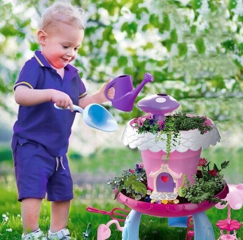 MAGICZNY DOMEK OGRÓD WRÓŻKI Uprawa Roślin KWIATY KONEWKA NASIONA STOLIK ++ na Arena.pl