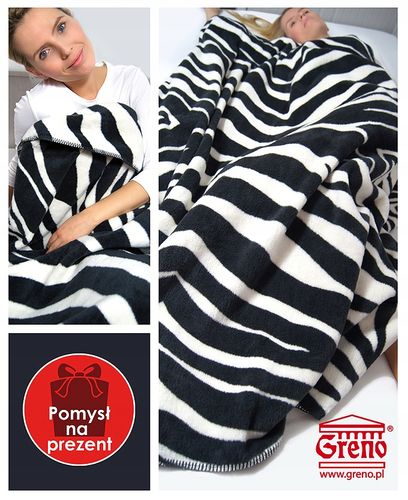 Koc Glamour Zebra 150x200 Greno na Arena.pl