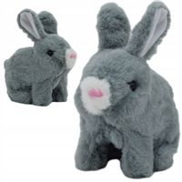KRÓLIK MASKOTKA ZAJĄC ZABAWKI INTERAKTYWNE SZARY