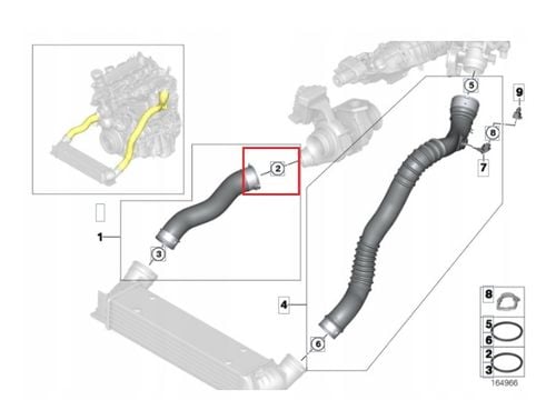 OE BMW USZCZELKA INTERCOOLERA N47 11618506782 na Arena.pl