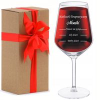 Personalizowany MEGA Kieliszek do wina XXL 530ml Pudełko Grawer na PREZENT
