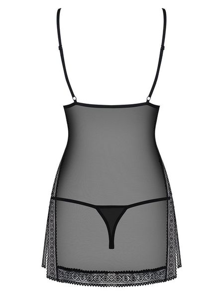 Zmysłowa Koszulka i Stringi - Obsessive 862-CHE-1 S/M zdjęcie 4