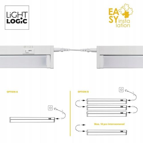 Oprawa podszafkowa listwa meblowa LL RILAK LED CCT 10W biała zmian na Arena.pl