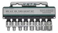 HONITON NASADKI 8cz. 3/8" TORX ZESTAW NASADEK WEWNĘTRZNE 3/8