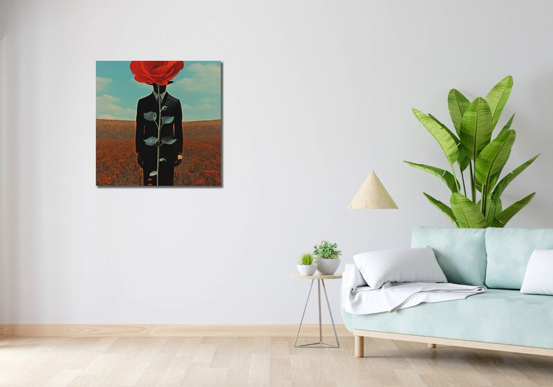 Obraz 70x70cm Obserwator zza Maku zdjęcie 2