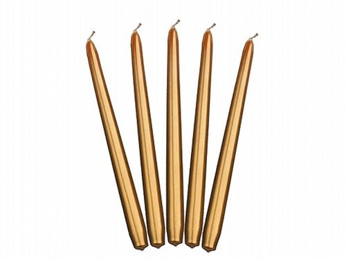 Świece Metalizowane ZŁOTE - 24cm - 10szt na Arena.pl