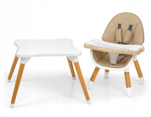Krzesełko do karmienia 2w1 drewniane taca stolik Malmo Milly Mally na Arena.pl