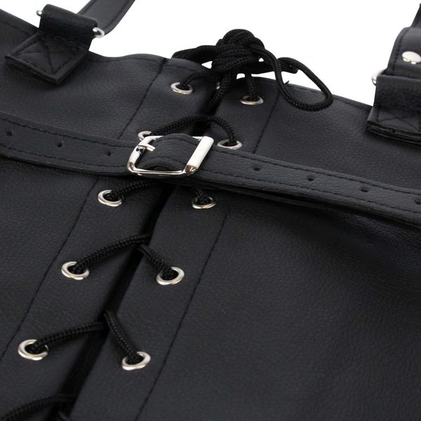 Lace-Up Full Sleeve Arm Restraint - Black zdjęcie 10