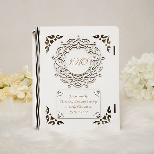 Biblia w pudełku z grawerem Pamiątka I Komunii Świętej  OBK-1 na Arena.pl
