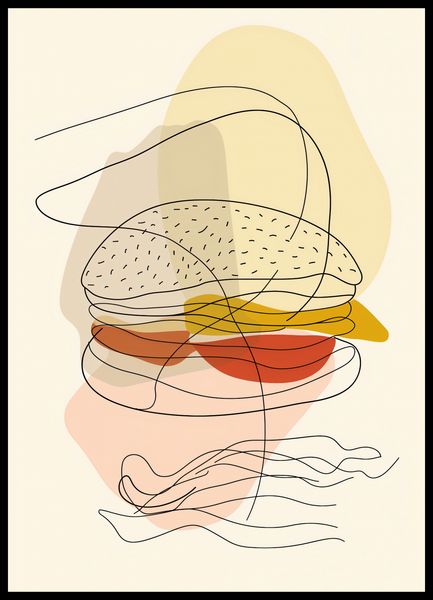 Plakat 50x70cm Cieniutki Burger zdjęcie 2