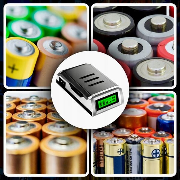 ŁADOWARKA AUTOMATYCZNA DO BATERII AKUMULATORÓW PALUSZKÓW WSKAŹNIK AAA i AA zdjęcie 5