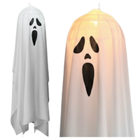 Ozdoba na halloween duch świecący 85 cm