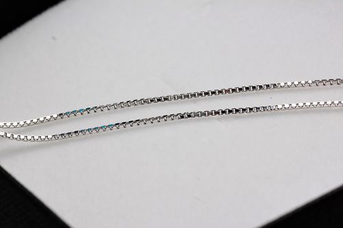 srebrny łańcuszek kostka srebro rodowane 925 | 45cm na Arena.pl