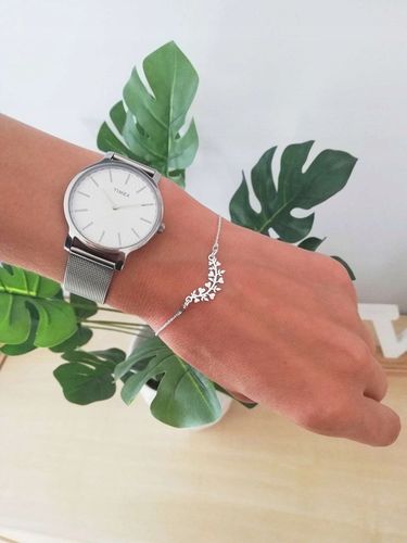 Komplet biżuterii SREBRNEJ listki z listkami srebro 925 pudełko na prezent na Arena.pl