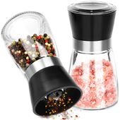 Młynek do pieprzu i soli szklany 180 ml 2 szt.