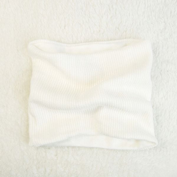 CZAPKA dla noworodka I KOMIN KOMPLET Z PODSZEWKĄ WIOSNA JESIEŃ 36-38cm ecru zdjęcie 2