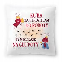 Poduszka Dla Kuby Na Urodziny Ze Zdjęciem Na Prezent Biała 40X40 Cm