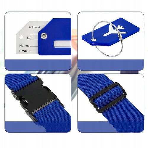 PAS ZABEZPIECZAJĄCY DO WALIZKI SPINAJĄCY BAGAŻ (NIEBIESKI) PASY DO na Arena.pl