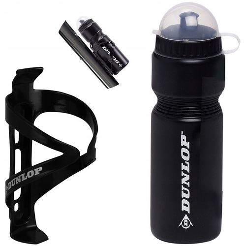 Bidon Rowerowy z Uchwytem na Butelkę Czarny 750 ml Dunlop Zestaw 2 szt na Arena.pl