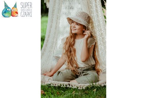 Jamiks Jade kapelusz na lato z dużym rondem len beżowy 46-48 na Arena.pl