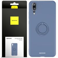 ETUI MATOWE DO HUAWEI P20 SPACECASE SILICONE RING SILIKONOWE + SZKŁO