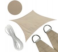 Żagiel przeciwsłoneczny prostokątny 4x3m toupe