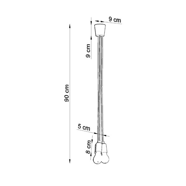 Lampa wisząca DIEGO 3 szara zdjęcie 7