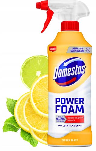 domestos power foam piana do mycia toalety i łazienki citrus blast 435ml na Arena.pl