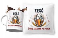 Zestaw Dla Teścia Poduszka + Kubek Prezent Z Nadrukiem Ze Zdjęciem