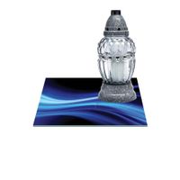 SZKLANA PODSTAWKA POD ZNICZE Z DEDYKACJĄ 30x30cm Fala 287f