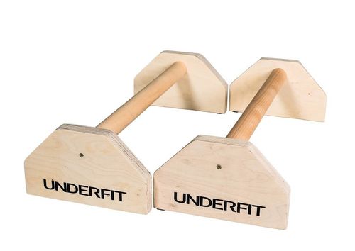 Drewniane uchwyty do pompek paraletki UNDERFIT 90 cm na Arena.pl