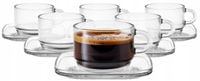 ZESTAW FILIŻANEK ZE SPODKAMI PORCELANOWY 6 OS 200 ML ELEGANCKI SERWIS