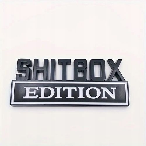 Naklejka Stylowa Wlepka na Samochód Emblemat SHITBOX EDITION Gruzek Tuning na Arena.pl