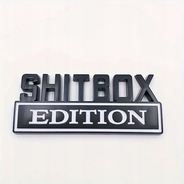 Naklejka Stylowa Wlepka na Samochód Emblemat SHITBOX EDITION Gruzek Tuning zdjęcie 6