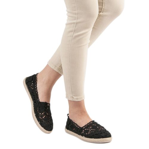 Koronkowe Czarne Espadryle r.39 na Arena.pl
