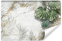 Fototapeta Do Salonu MONSTERA Palmy Abstrakcja Efekt 3D 270cm x 180cm