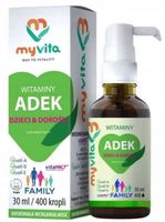 Myvita Witaminy ADEK dzieci i dorośli, krople 30ml