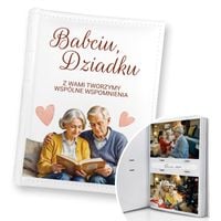 Prezent na Dzień Babci i Dziadka Album na Zdjęcia Skórzany z Dedykacją