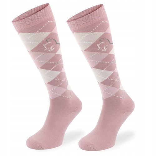 Wygodne bawełniane skarpety do jazdy konno w romby Comodo 80% bawełny 35-38 na Arena.pl