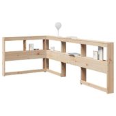 Regał na książki z zagłówkiem, 75 cm, lite drewno sosnowe