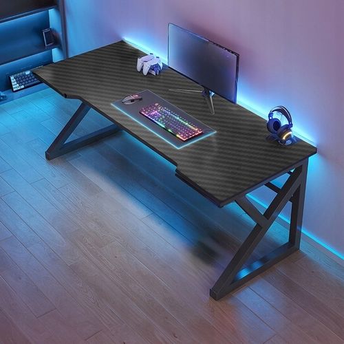 BIURKO GAMINGOWE KOMPUTEROWE CZARNE CARBON NOWOCZESNE DLA GRACZA 120 na Arena.pl