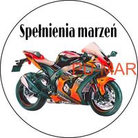 Opłatek na tort Urodziny 18 30 40  Motor Harley Davidson Yamaha Vsk Cross
