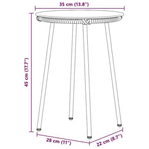 Zestaw do jadalni w ogrodzie 3 pcs Czarny i antracyt na Arena.pl