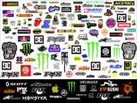 MEGA ZESTAW NAKLEJEK NA MOTOR NAJWIĘKSZY + GRATISY