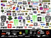 MEGA ZESTAW NAKLEJEK NA MOTOR NAJWIĘKSZY + GRATISY