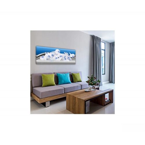 Obraz na płótnie - Canvas, Biała orchidea 90x30 na Arena.pl