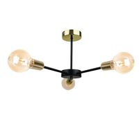 Lampa sufitowa 3xE27 SUN BLACK/GOLD